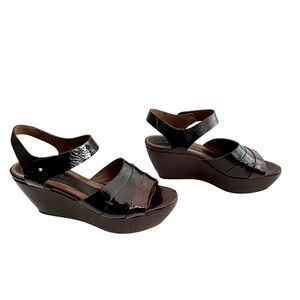Marni Y2K Patent Leather Wedge Sandals